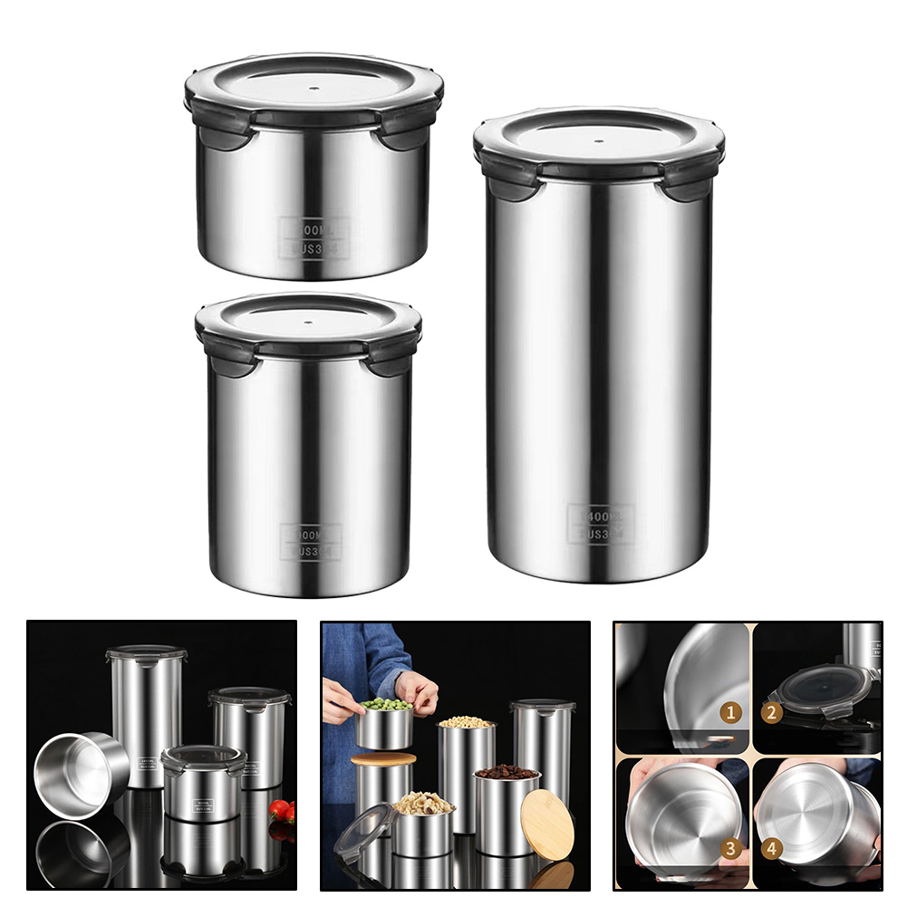 ステンレス鋼の真空シール食品貯蔵容器,コーヒー豆の瓶,キッチ - Food Storage Vacuum Containers のレビューと価格