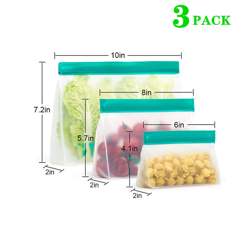 食品保存用の再利用可能なジップロックシリコンバッグ,アップグ - Food Storage Ziploc Bags のレビューと価格