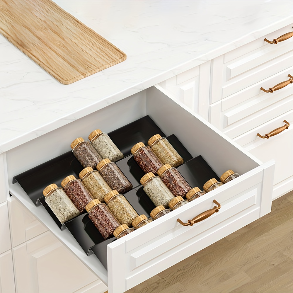 6個入り拡張可能なスパイス引き出しオーガナイザー、耐久性のあ - Food Storage Shelving のレビューと価格