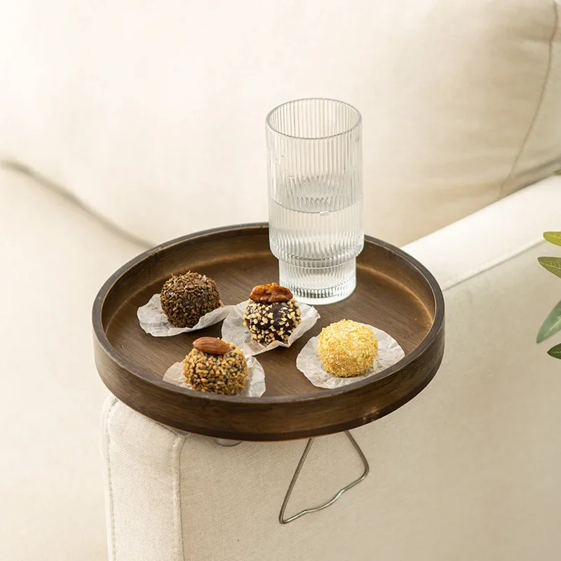 ソファサイドクリップ式トレイテーブル、クリップ式ポータブル竹 - Food Storage Rack のレビューと価格